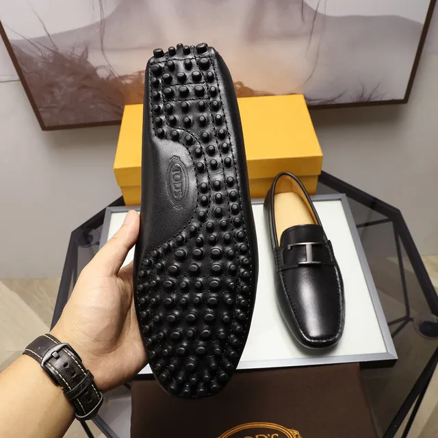 Tod's Gommino Loafer Cuir Noir Boucle H Mocassins 4