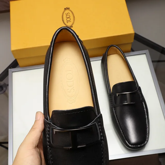 Tod's Gommino Loafer Cuir Noir Boucle H Mocassins 5