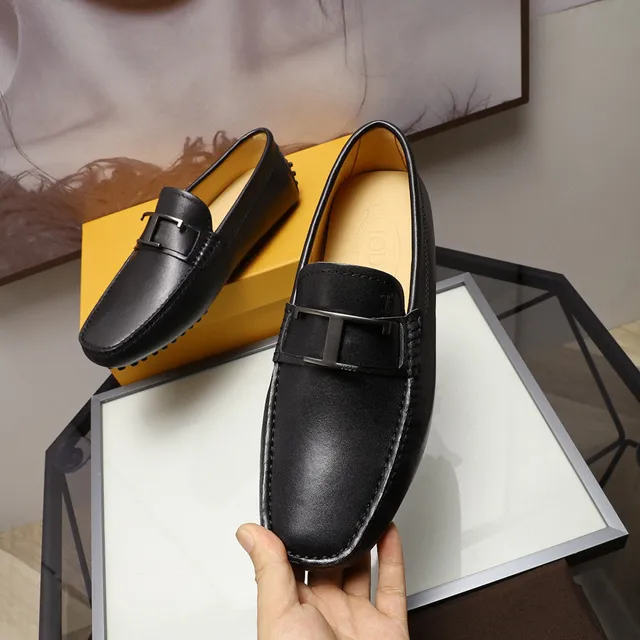 Tod's Gommino Loafer Cuir Noir Boucle H Mocassins 7