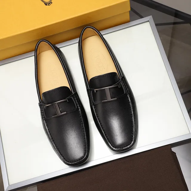 Tod's Gommino Loafer Cuir Noir Boucle H Mocassins 8