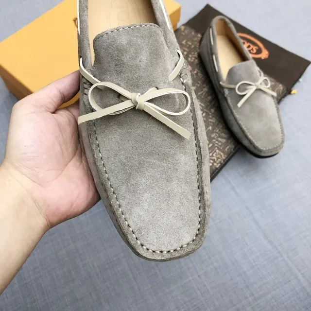 Tod's Gray Suede Bow Loafers 3