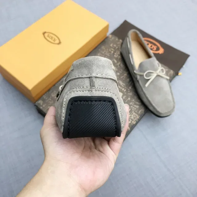 Tod's Gray Suede Bow Loafers 4