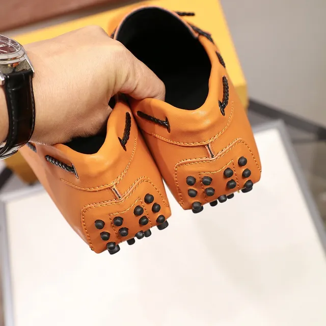 Tod's Orange Noir Beige Cuir Tressé Corde Noeud Mocassin 2