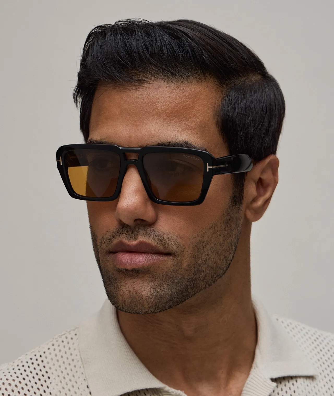Tom Ford Square Oversized Black Acetate Sunglasses 7