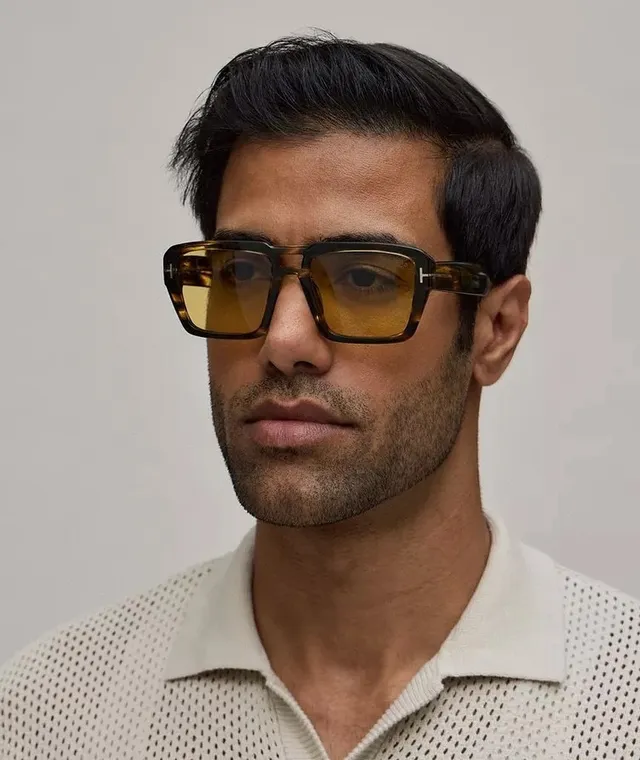 Tom Ford Square Oversized Black Acetate Sunglasses 8