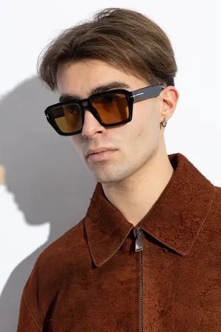 Tom Ford Square Oversized Black Acetate Sunglasses 9