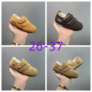 UGG أحذية كاجوال بيج وبني سويد مع أشرطة فيلكرو ثنائية
