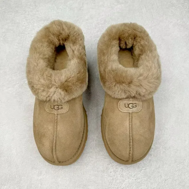 UGG Beige Shearling-Collared Platform Sole Casual Shoes 2