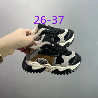 UGG أسود بيج نعل مبط بفراء الغنم كولار أحذية رياضية سميكة