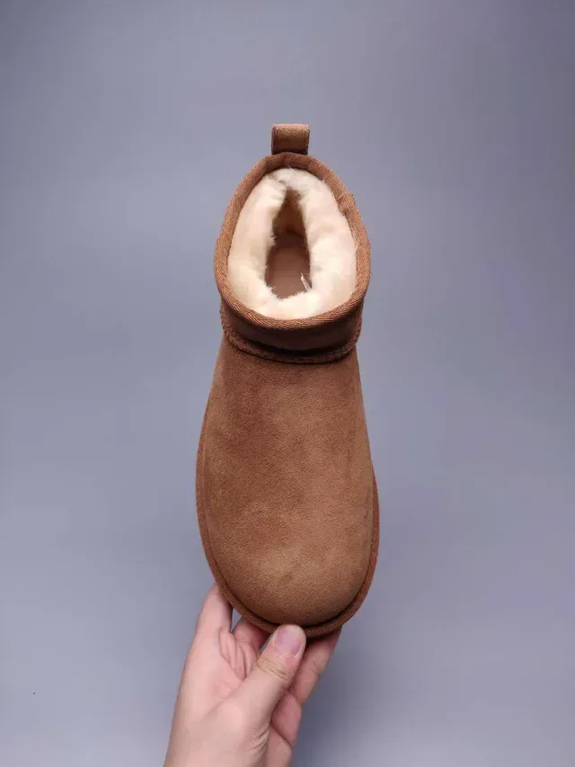 UGG Classic Mini Chestnut Brown Suede Snow Boots 4