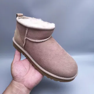 UGG Classic Mini Dusty Rose Shearling-Lined Snow Boot