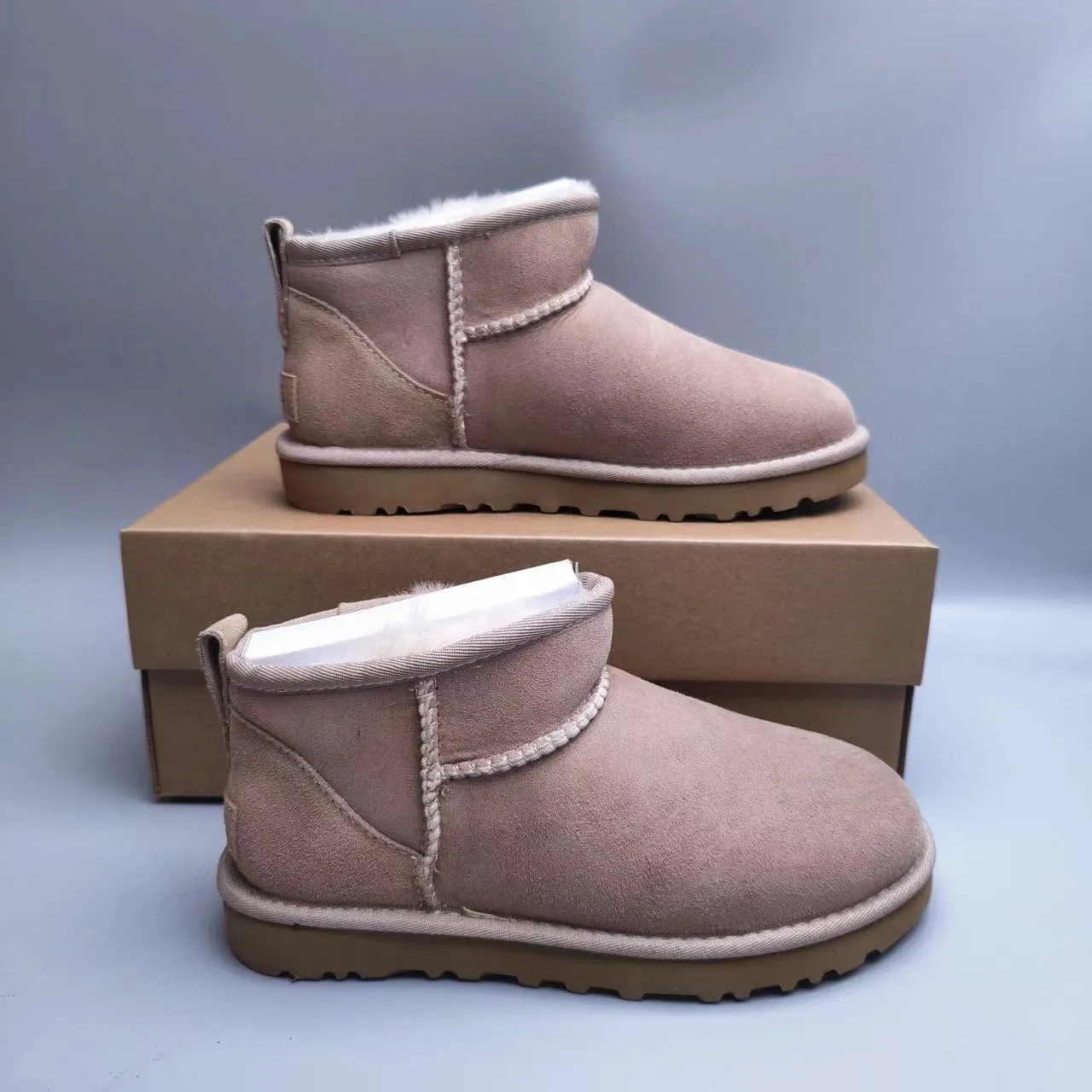 UGG Classic Mini Dusty Rose Shearling-Lined Snow Boot 2