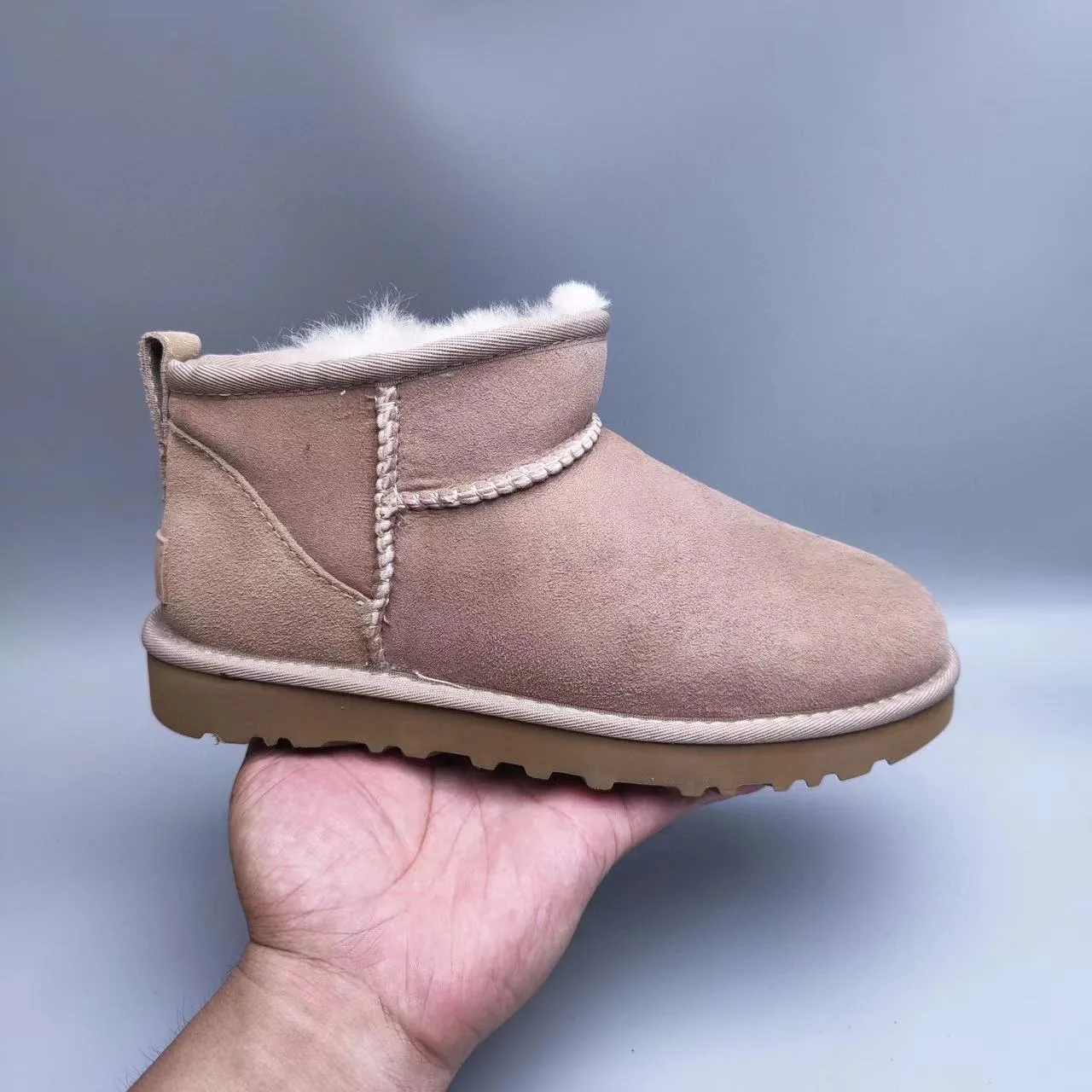 UGG Classic Mini Dusty Rose Shearling-Lined Snow Boot 3