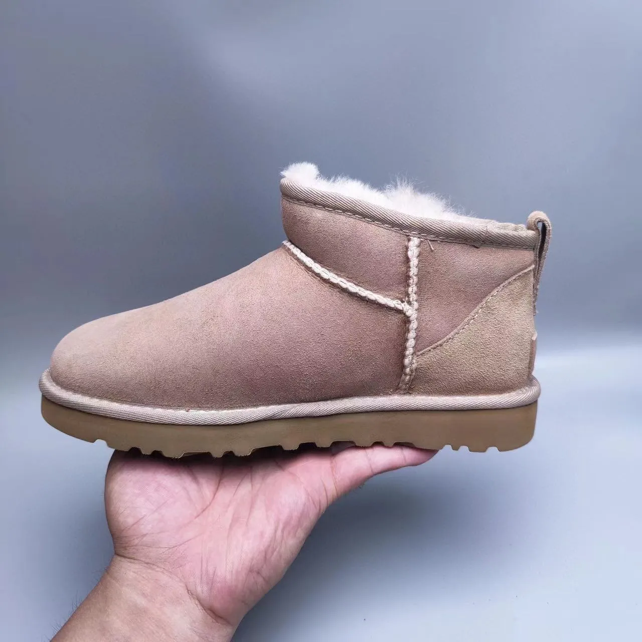 UGG Classic Mini Dusty Rose Shearling-Lined Snow Boot 6