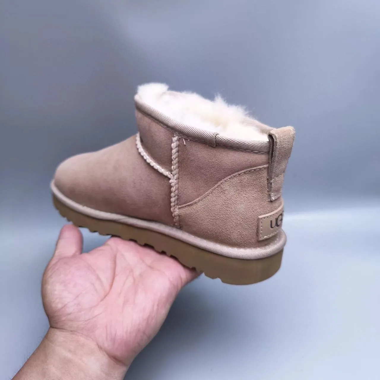 UGG Classic Mini Dusty Rose Shearling-Lined Snow Boot 7