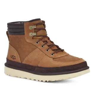 UGG Tan and Brown Lace-Up Padded Collar Work Boot