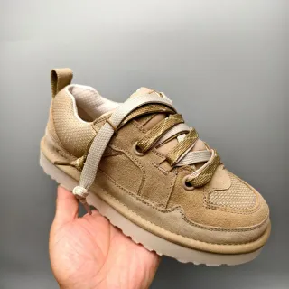 UGG Tasman Beige Suela chunky de plataforma Parte superior mixta de ante y malla Zapatillas lifestyle