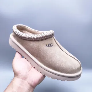 UGG Tasman بيج حذاء مفتوح الخلف جلد محاكاة كاجوال