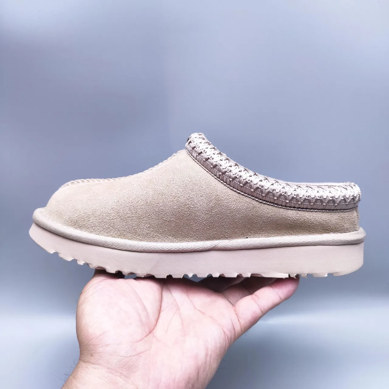 UGG Tasman بيج حذاء مفتوح الخلف جلد محاكاة كاجوال 3