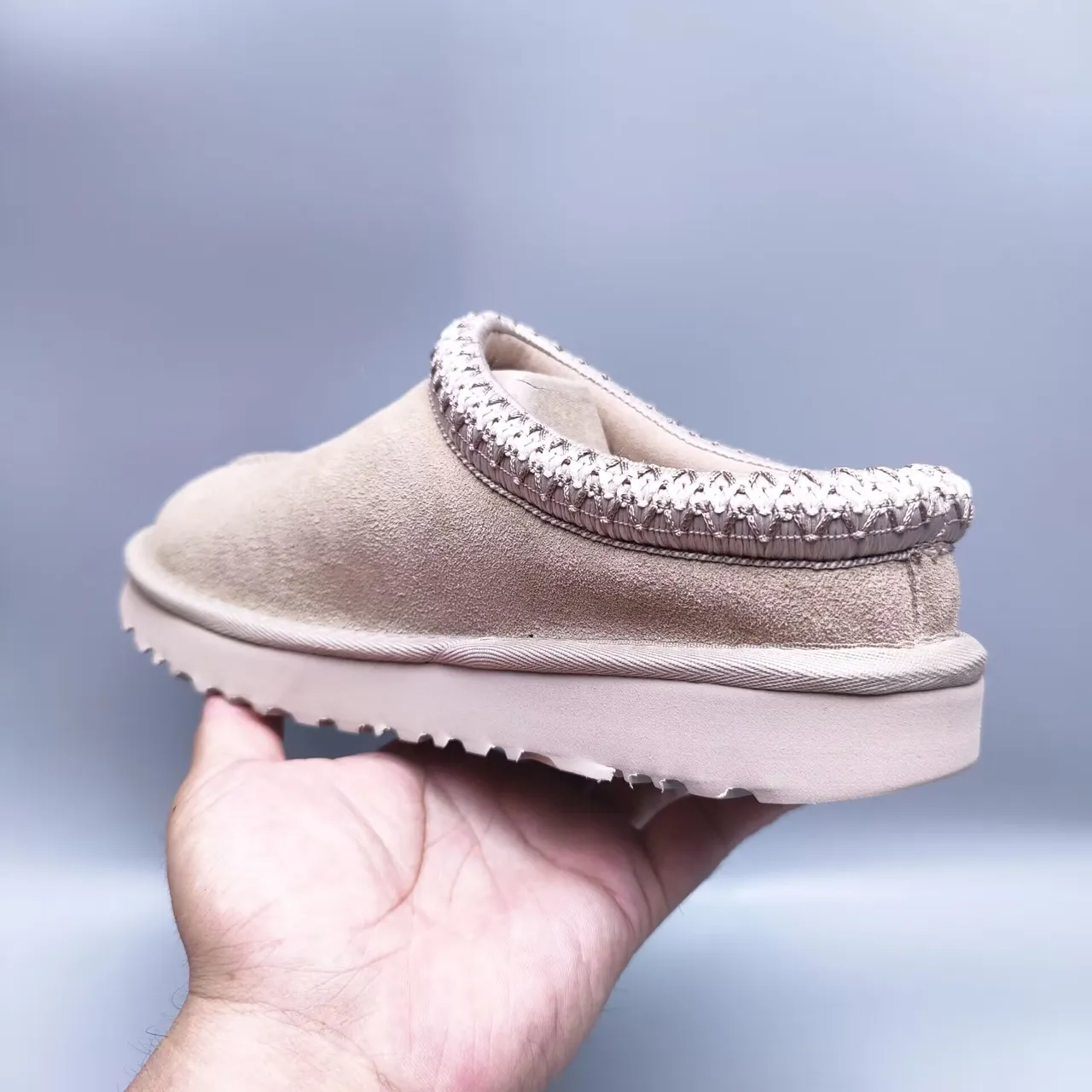 UGG Tasman بيج حذاء مفتوح الخلف جلد محاكاة كاجوال 4