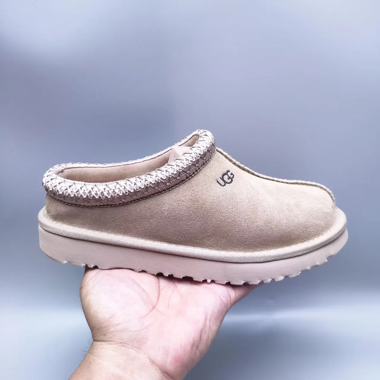 UGG Tasman بيج حذاء مفتوح الخلف جلد محاكاة كاجوال 6