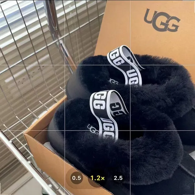 UGG Tasman Black Shearling Platform Slippers 6