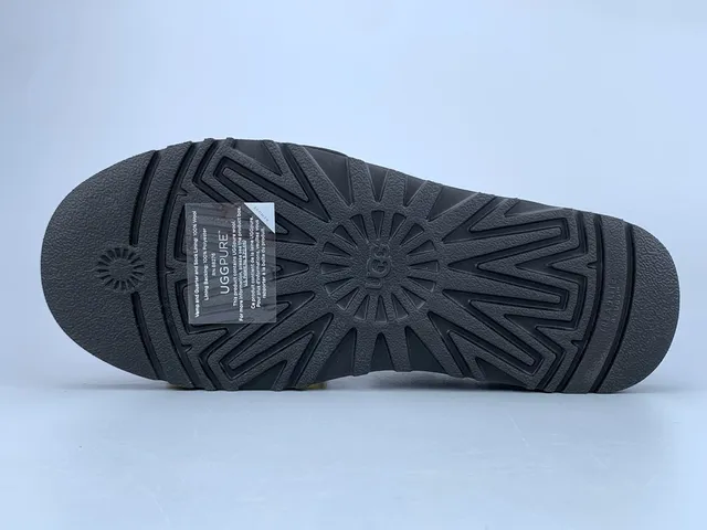 UGG Tasman Black Suede and Leather Casual Sandals 5