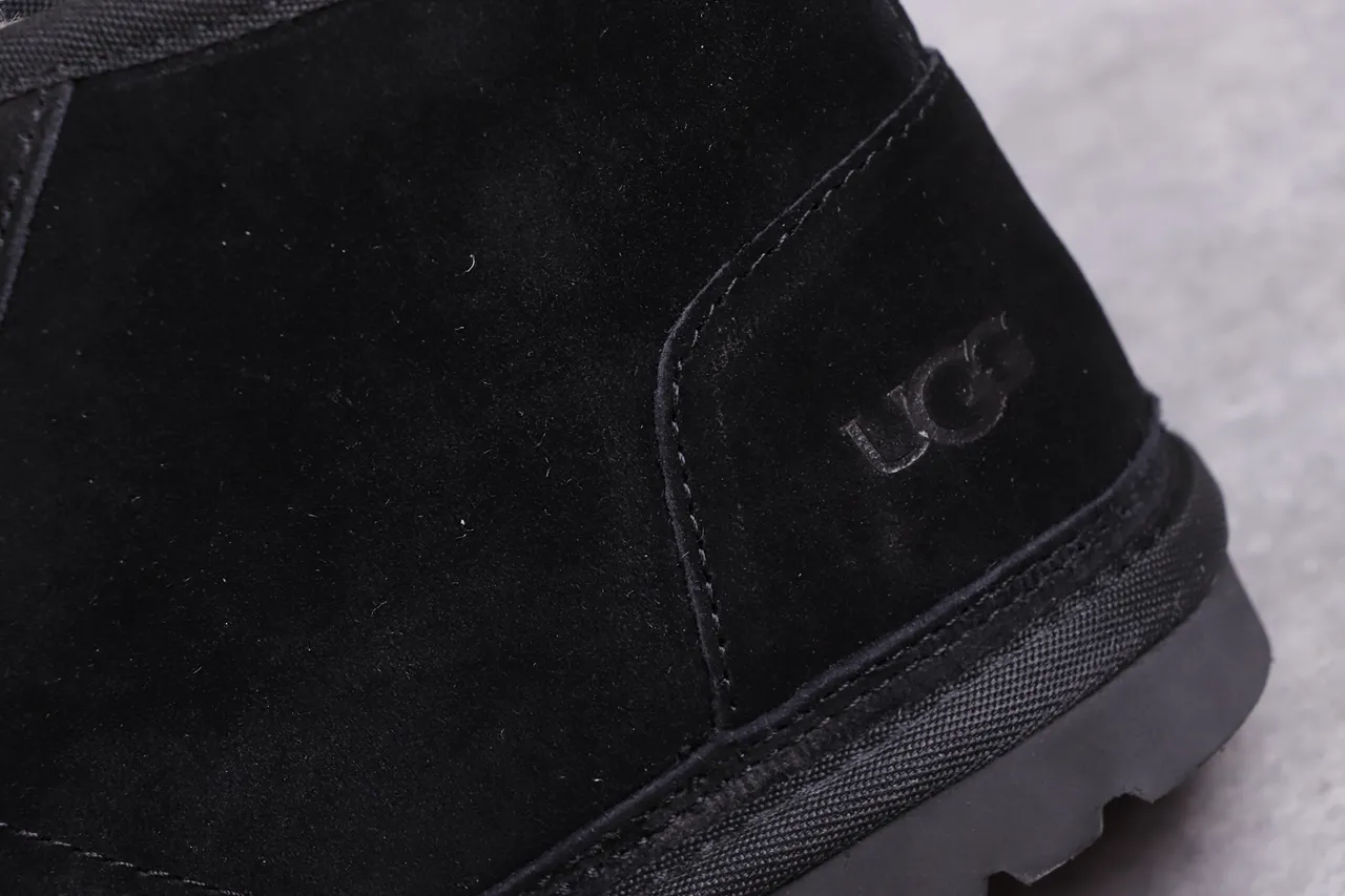 UGG Tasman Black Suede Shearling-Lined Lace-Up Snow Boots 3
