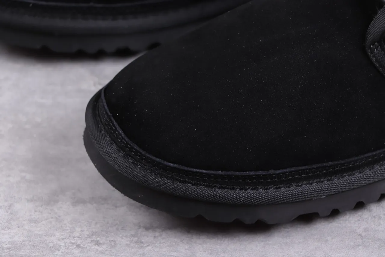 UGG Tasman Black Suede Shearling-Lined Lace-Up Snow Boots 4