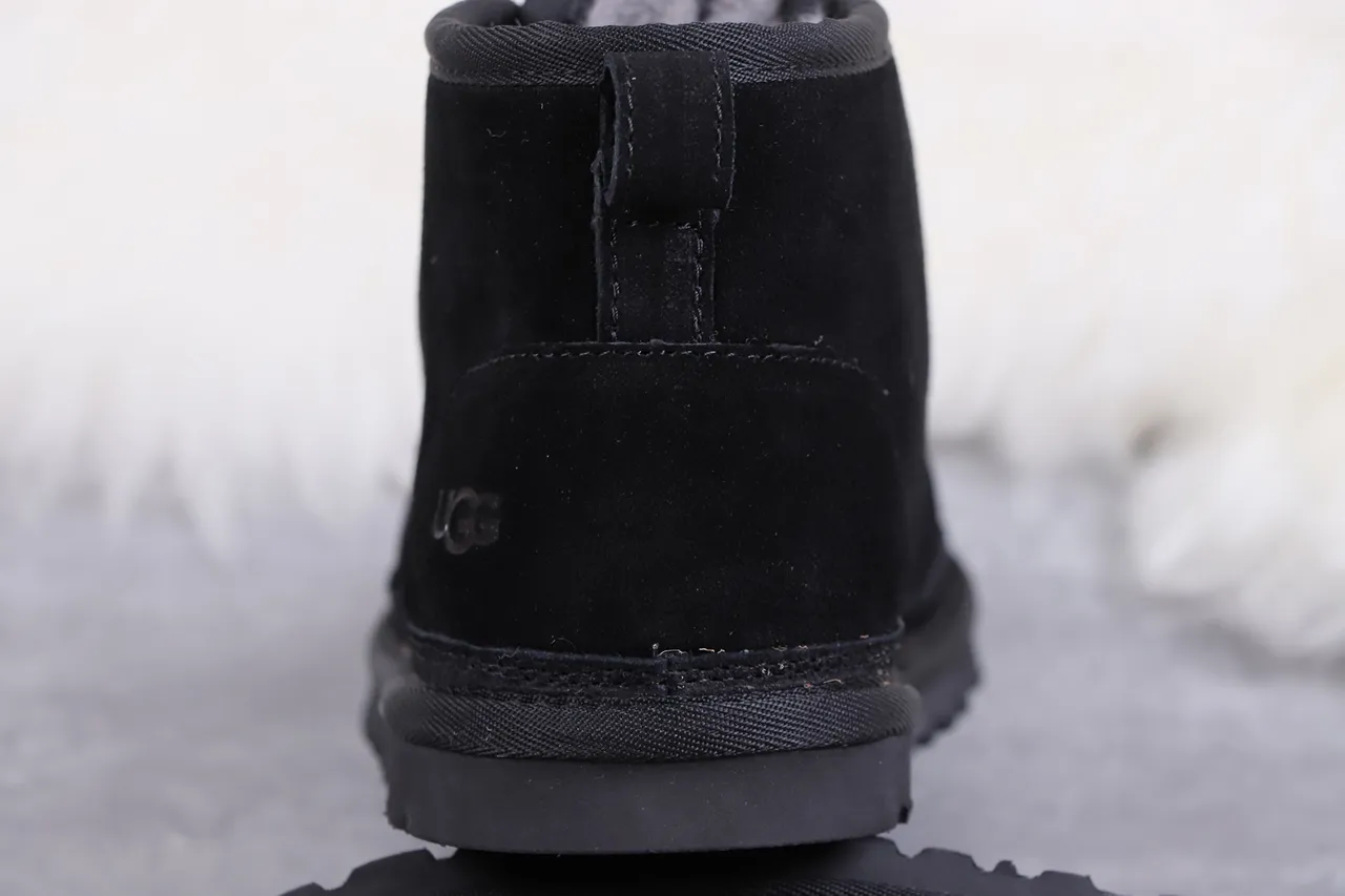 UGG Tasman Black Suede Shearling-Lined Lace-Up Snow Boots 5
