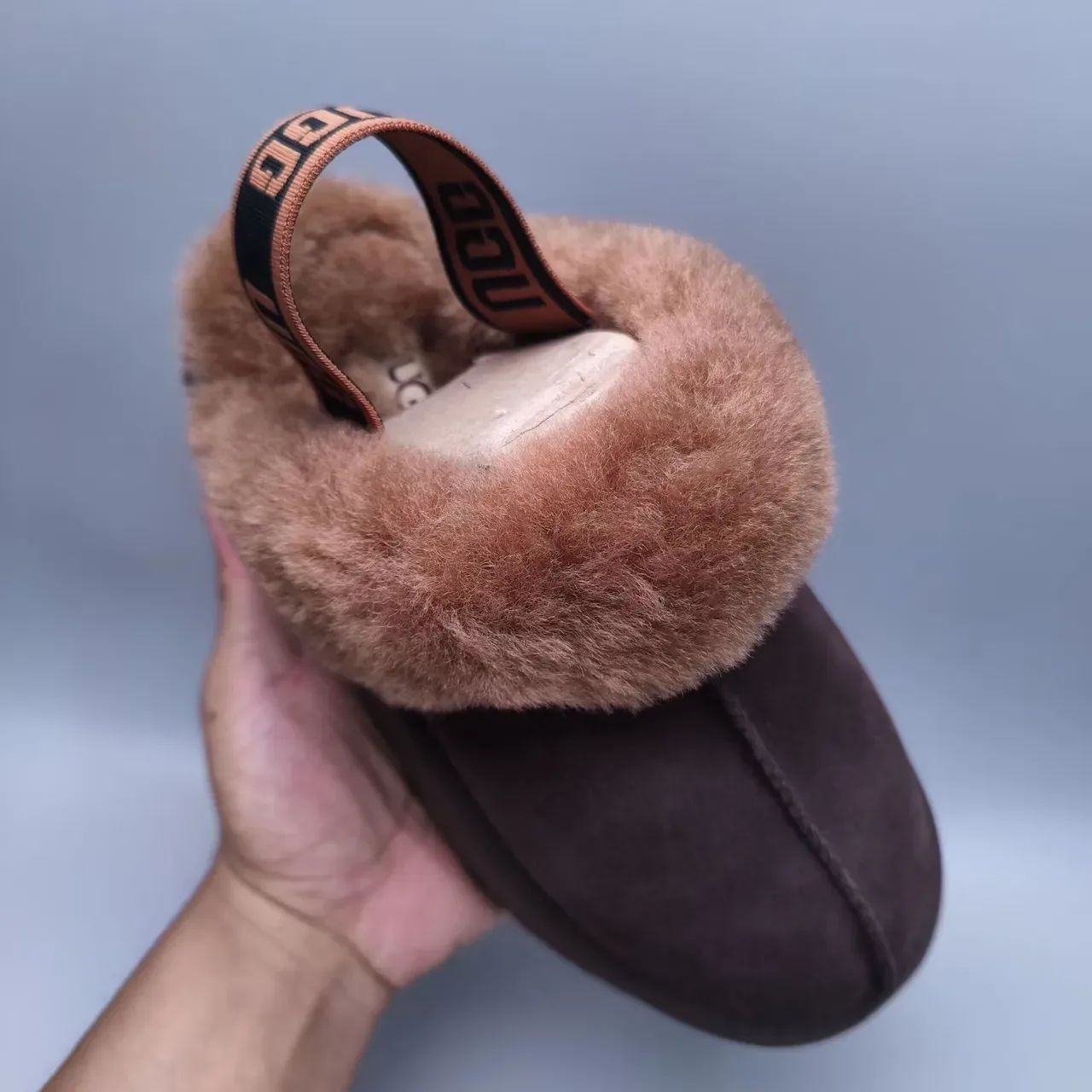 UGG Tasman Brown Beige Platform Sole Shearling-Trimmed Casual Shoes 4