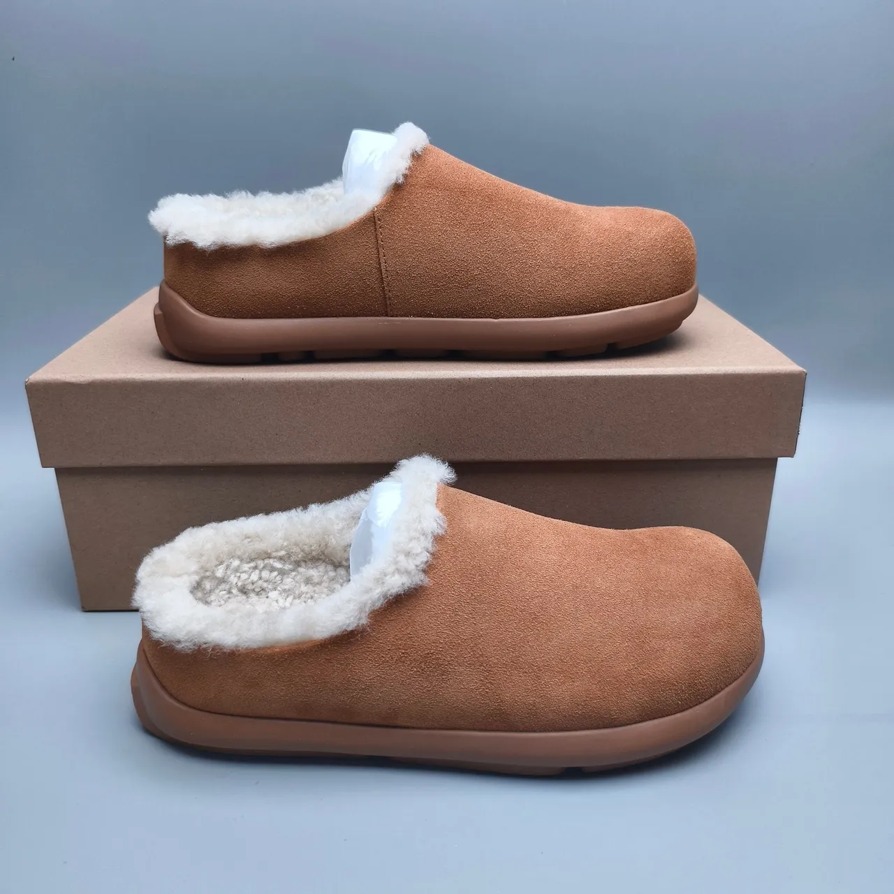 UGG Tasman Brown Suede Shearling-Lined Slippers 5