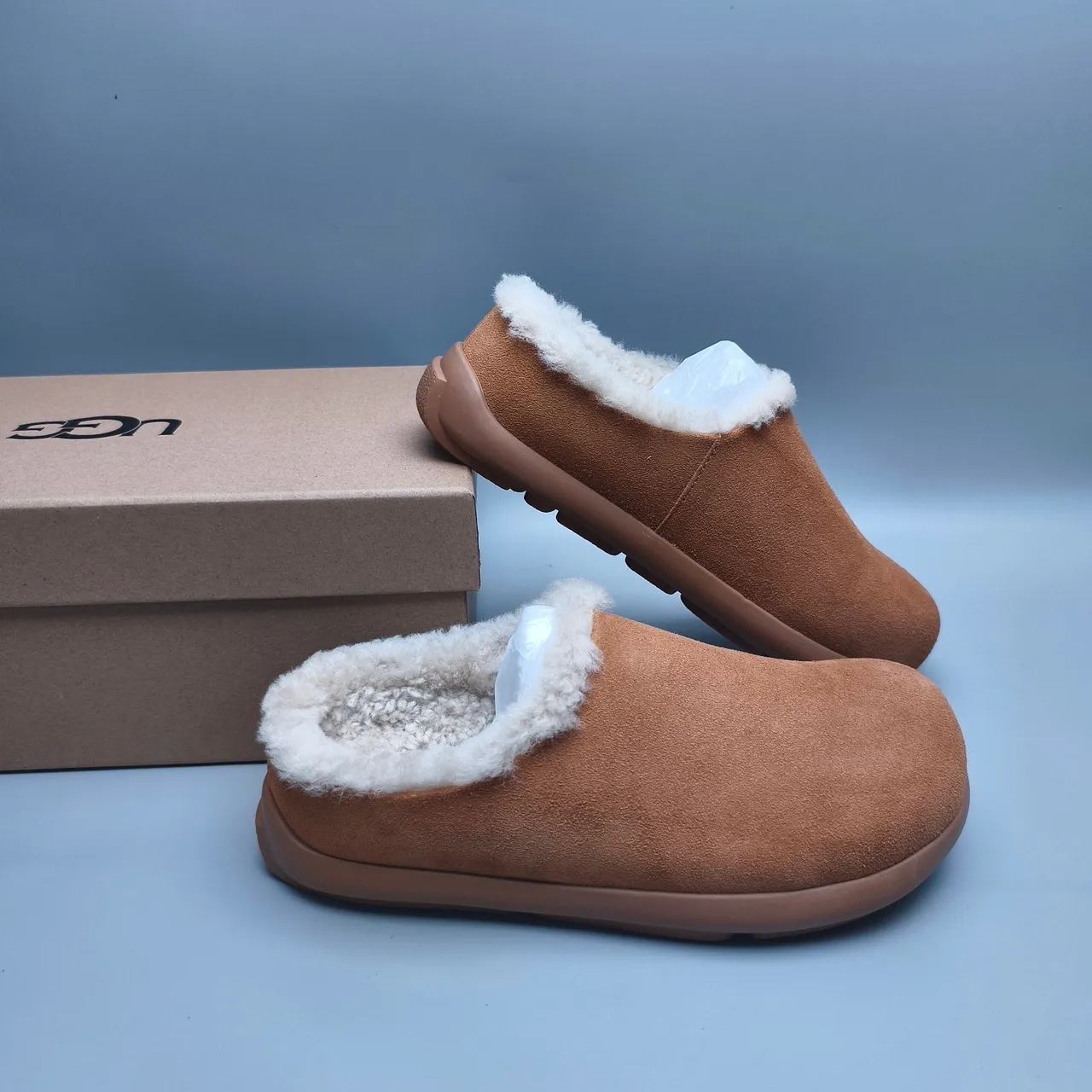 UGG Tasman Brown Suede Shearling-Lined Slippers 6