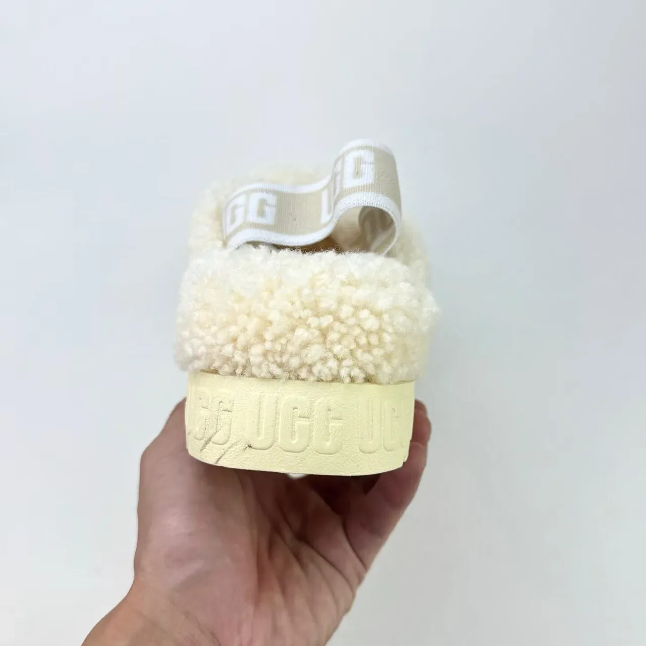 UGG Tasman Cream Shearling Cross-Strap Slippers 3