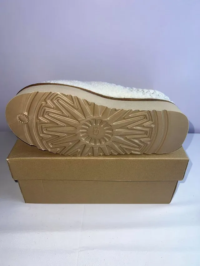 UGG Tasman White Red Shearling Upper Platform Sole Casual Shoes 2