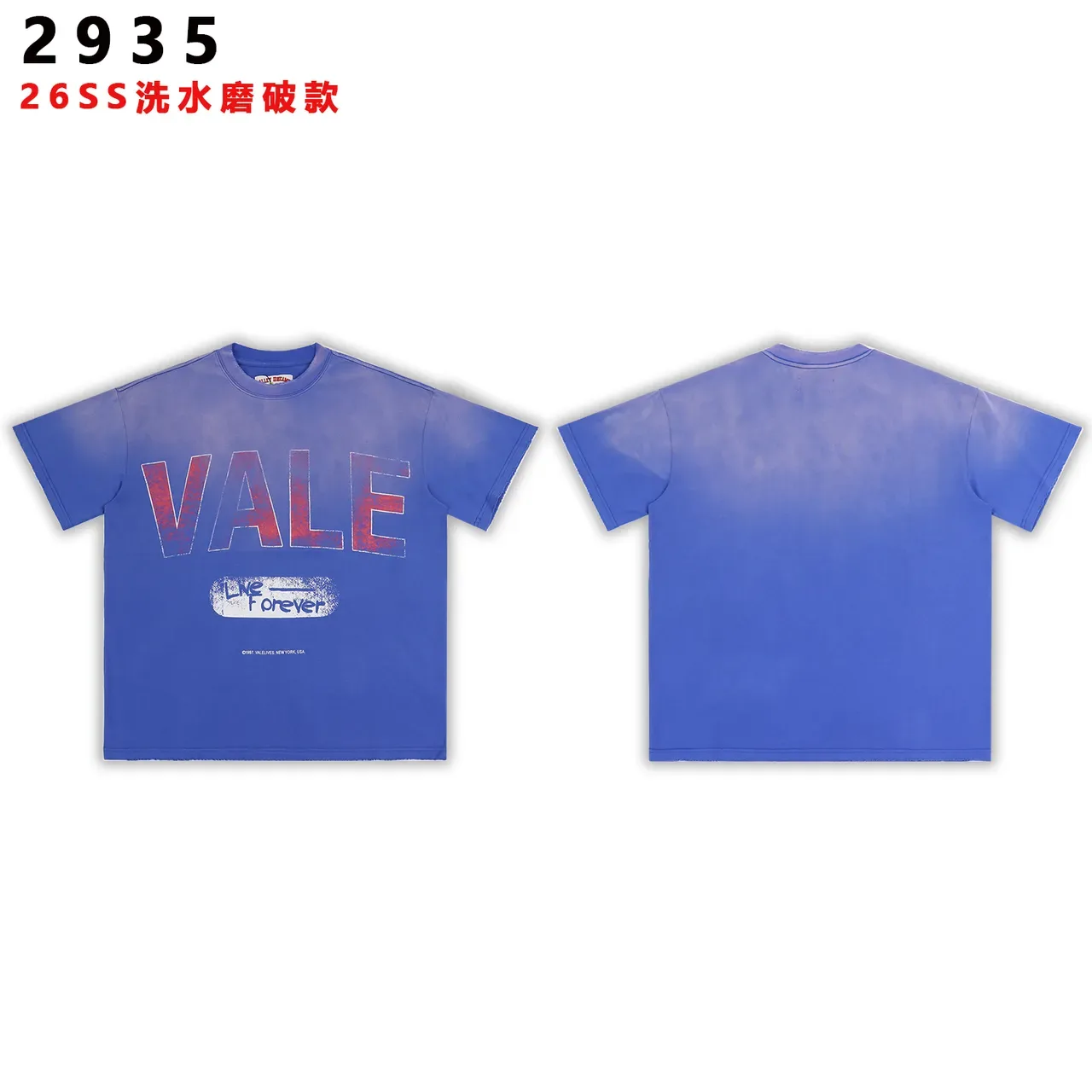 Vale Forever Distressed Graphic Oversized T-Shirt 3