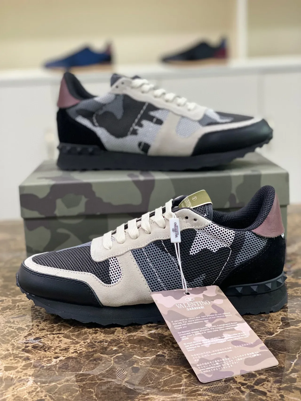 Valentino Garavani Camo-Panel Lifestyle Sneakers 6