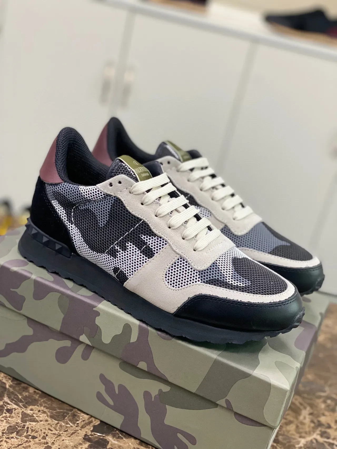 Valentino Garavani Camo-Panel Lifestyle Sneakers 9
