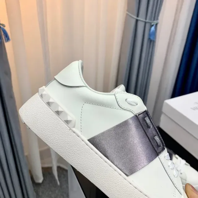 Valentino Rockstud White Metallic Strap Lifestyle Sneakers 4
