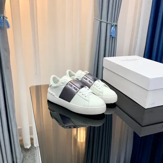 Valentino Rockstud White Metallic Strap Lifestyle Sneakers 5