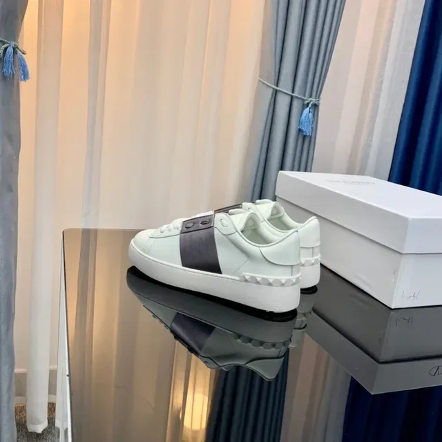 Valentino Rockstud White Metallic Strap Lifestyle Sneakers 6