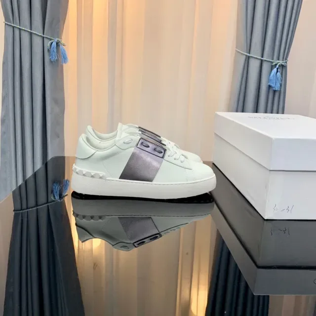 Valentino Rockstud White Metallic Strap Lifestyle Sneakers 9