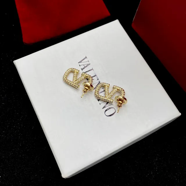 Valentino VLTN Pavé-Crystal Gold-Tone boucles d'oreilles géométriques 4
