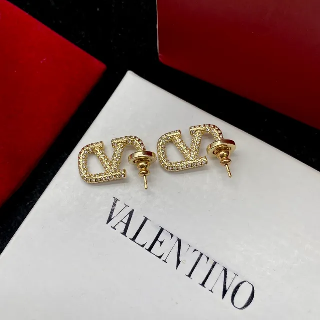 Valentino VLTN Pavé-Crystal Gold-Tone boucles d'oreilles géométriques 5