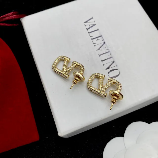 Valentino VLTN Pavé-Crystal Gold-Tone boucles d'oreilles géométriques 6