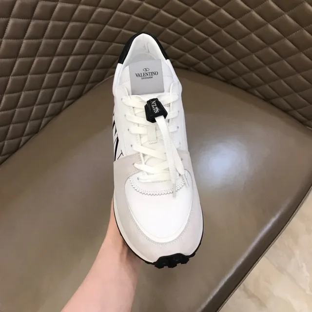 Valentino VLTN Tênis Lifestyle Branco Bege Low-Top de Material Misto 4