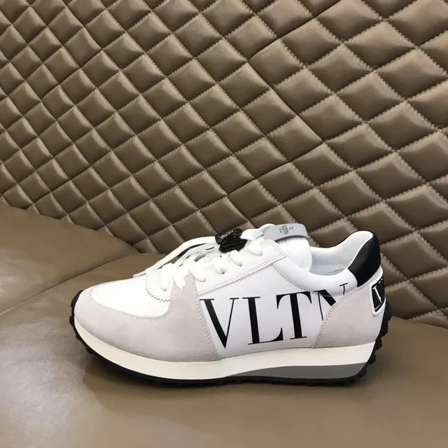 Valentino VLTN Tênis Lifestyle Branco Bege Low-Top de Material Misto 5