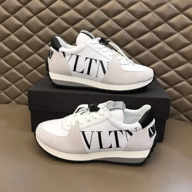 Valentino VLTN Tênis Lifestyle Branco Bege Low-Top de Material Misto 7