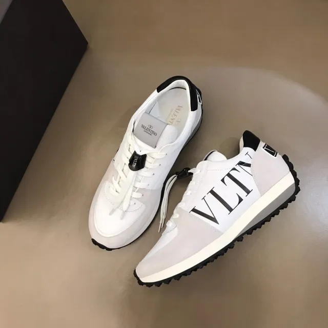 Valentino VLTN Tênis Lifestyle Branco Bege Low-Top de Material Misto 8