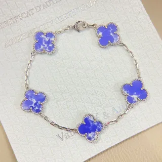 Van Cleef & Arpels Alhambra Five Motif سوار حجر أزرق مرمري